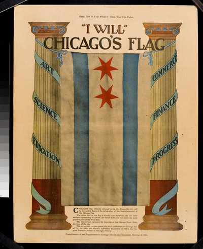 Flying the Flag, Supplement to Chicago Herald and Examiner, 2nd October 1921 by American School